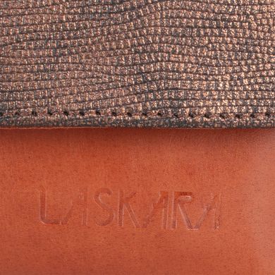 Жіноча шкіряна сумка-клатч LASKARA (Ласкарєв) LK-DD220B-cognac-bronze Коричневий