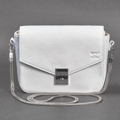 Жіноча шкіряна сумочка Yoko біла флотар Blanknote TW-Yoko-white-flo