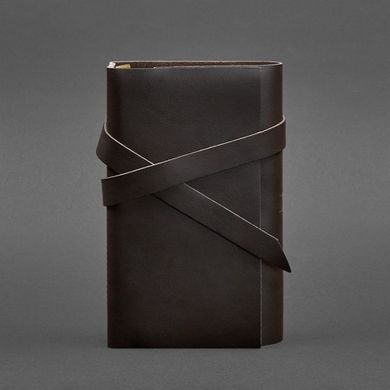 Натуральный кожаный блокнот (Софт-бук) 1.0 темно-коричневый Краст Blanknote BN-SB-1-st-choko