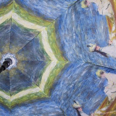 Зонт-трость женский полуавтомат с двойным куполом FULTON (ФУЛТОН), коллекция The National Gallery FULL847-Blumsbury-2Skiff Черный