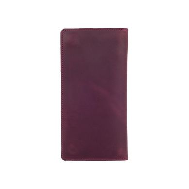 Красивый фиолетовый бумажник с натуральной кожи с авторским художественным тиснением "Mehendi Classic"