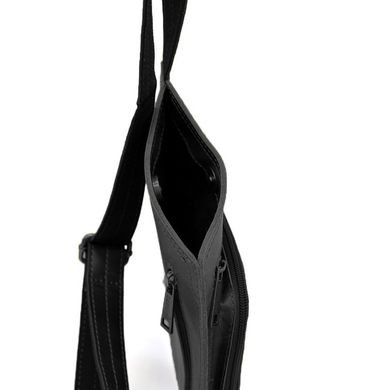 Шкіряний слінг рюкзак на одне плече TARWA RA-232-3md Чорний