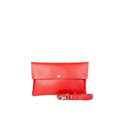 Натуральный кожаный клатч со съемной шлейкой красный Blanknote TW-Clatch-red-ksr