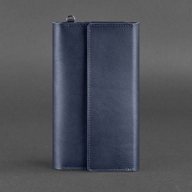 Натуральный кожаный клатч-органайзер (Тревел-кейс) 5.1 темно-синий Blanknote BN-TK-5-1-navy-blue