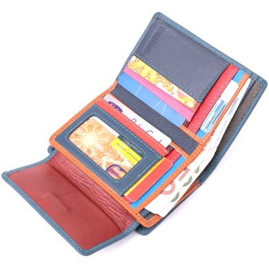 Цікавий гаманець для жінок із натуральної шкіри ST Leather 22504 Бірюзовий