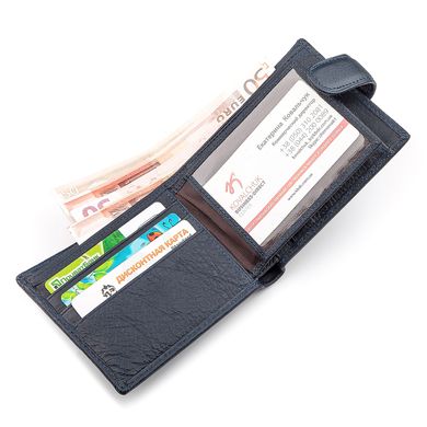 Чоловічий гаманець ST Leather 18312 (ST103) шкіряний Синій