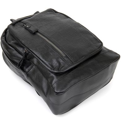 Рюкзак кожзам с тиснением Vintage 20517 Черный
