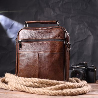 Стильная мужская сумка из натуральной кожи 21275 Vintage Коричневая