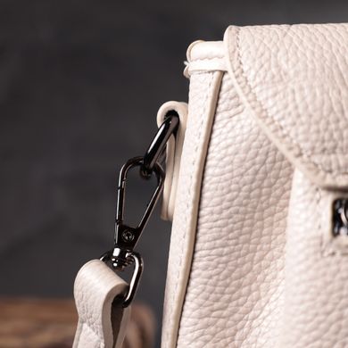 Умопомрачительная женская сумка из натуральной кожи Vintage 22331 Белая