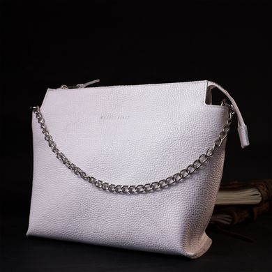 Вместительная женская сумка из натуральной кожи GRANDE PELLE 11654 Белая
