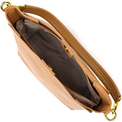 Женская деловая сумка из натуральной кожи 22110 Vintage Песочная