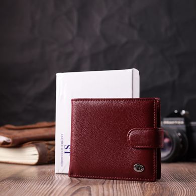 Женский практичный бумажник из натуральной кожи ST Leather 22554 Бордовый