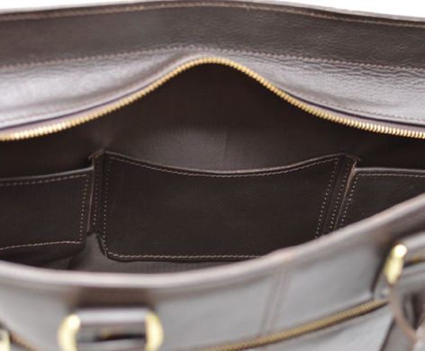 Шкіряна сумка портфель TARWA, TC-4964-4lx темно-коричнева Коричневий