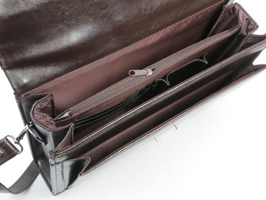 Діловий портфель з еко шкіри JPB Польща TE-33 brown