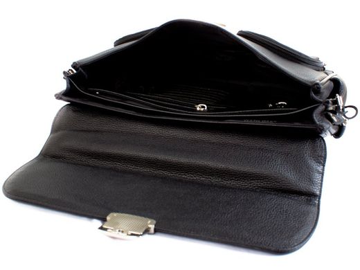 Модный портфель кожаный мужской WANLIMA, Черный