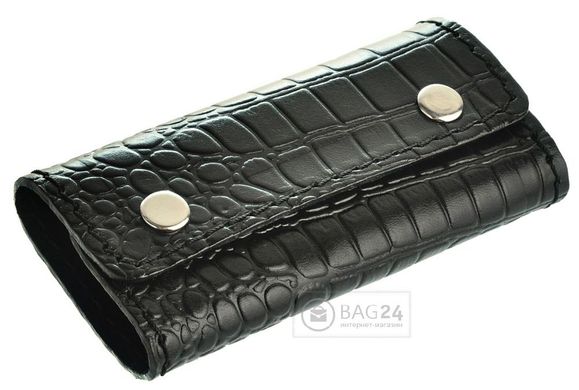 Компактный мужской портфель из кожи с фактурой под крокодила Manufatto