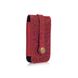 Красивая красная ключница с натуральной матовой кожи с авторским художественным тиснением "Buta Art"