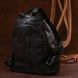 Функциональный кожаный рюкзак Vintage 20374 Черный