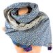 Серый двусторонний женский шарф ETERNO W0051-blue, Голубой