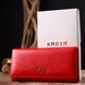Женский горизонтальный кошелек из натуральной зернистой кожи KARYA 21166 Красный