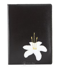 Стильна шкіряна обкладинка для паспорта Handmade 00189
