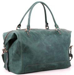 Чудова сумка для поїздок з вінтажній шкіри зеленого кольору SHVIGEL 10095