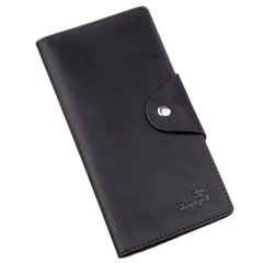 Бумажник мужской из винтажной кожи SHVIGEL 16165 Черный