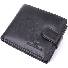 Якісний горизонтальний гаманець із натуральної шкіри ST Leather 22455 Чорний