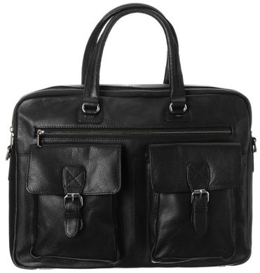 Чоловіча шкіряна сумка, портфель для ноутбука 14 дюймів Always Wild чорна