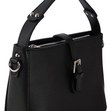 Женская черная кожаная сумка c ручкой для переноски Grays F-FL-BB-6123A Черный