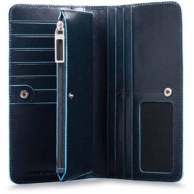 Портмоне з натуральної шкіри вертикальне Piquadro BL SQUARE/N.Blue Blue Square (B2) Синій PD4573B2R_BLU2