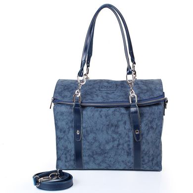 Женская повседневно-дорожная сумка из качественного кожезаменителя LASKARA (ЛАСКАРА) LK10191-blue-duo Синий