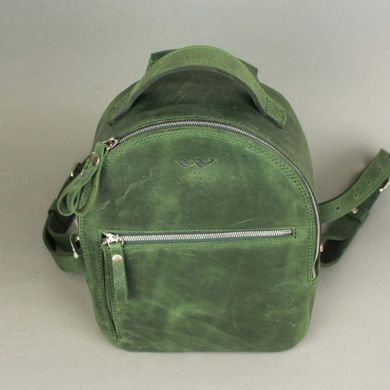 Натуральний шкіряний рюкзак Groove S зелений вінтажний Blanknote TW-Groove-S-green-crz
