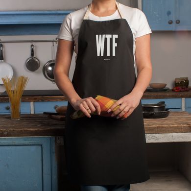 Фартук "WTF", Черный, английский