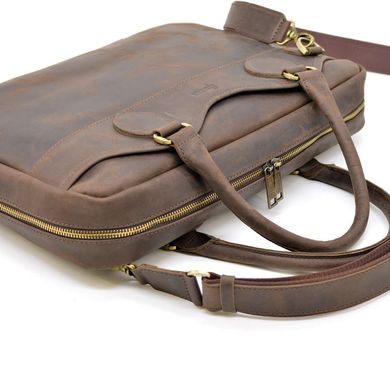 Деловая мужская сумка из натуральной кожи Crazy Horse RC-8839-4lx TARWA Коричневый