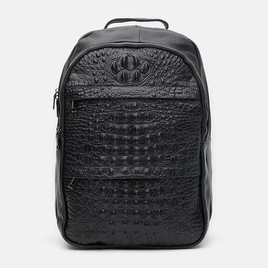 Мужской рюкзак из натуральной кожи Borsa Leather k1333-black с удобными карманами