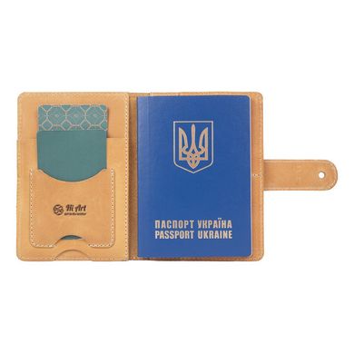 Кожаное портмоне для паспорта / ID документов HiArt PB-02/1 Shabby Honey