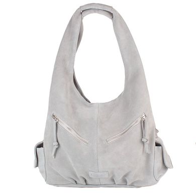 Жіноча замшева сумка LASKARA (Ласкарєв) LK-DM230-grey Сірий