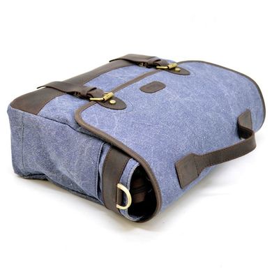Портфель для чоловіків з тканини з шкіряними вставками RKj-7880-4lx TARWA Light blue - світло-синій