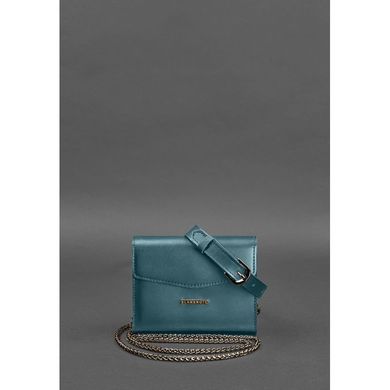 Набор женских зеленых кожаных сумок Mini поясная/кроссбоди Blanknote BN-BAG-38-malachite