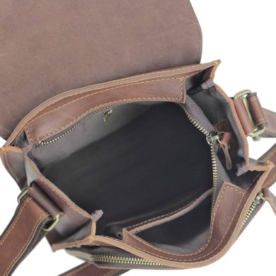 Мужская сумка через плечо из натуральной кожи Tiding Bag 7055B-2 Коричневый
