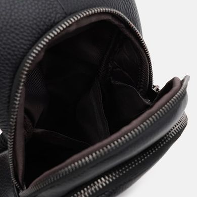 Чоловічий рюкзак шкіряний через плече Keizer K1612-6bl-black
