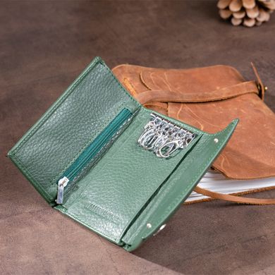 Ключница-кошелек унисекс ST Leather 19224 Зеленая