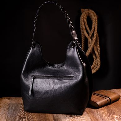 Шкіряна жіноча сумка KARYA 20867 Чорний