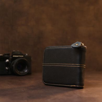 Шкіряний чоловічий гаманець Vintage sale_14989 Чорний