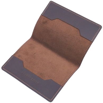 Надежная обложка на паспорт в винтажной коже Карта GRANDE PELLE 16771 Коричневая