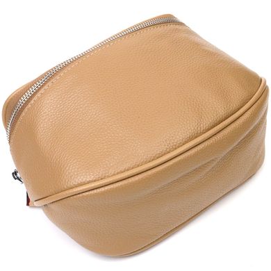 Женская сумка через плечо из натуральной кожи 22111 Vintage Бежевая