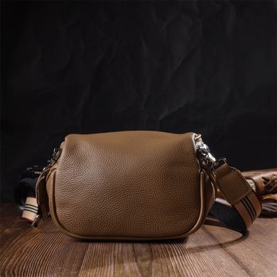 Женская сумка через плечо из натуральной кожи 22111 Vintage Бежевая