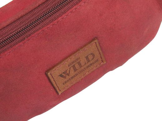 Кожаная сумка на пояс Always Wild WB-01-18562 красная