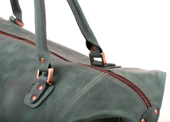 Великолепная сумка для поездок из винтажной кожи зеленого цвета SHVIGEL 10095